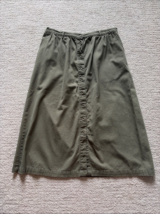 Serengeti Dresses & Skirts - Serengeti Olive Green Cotton Midi Skirt